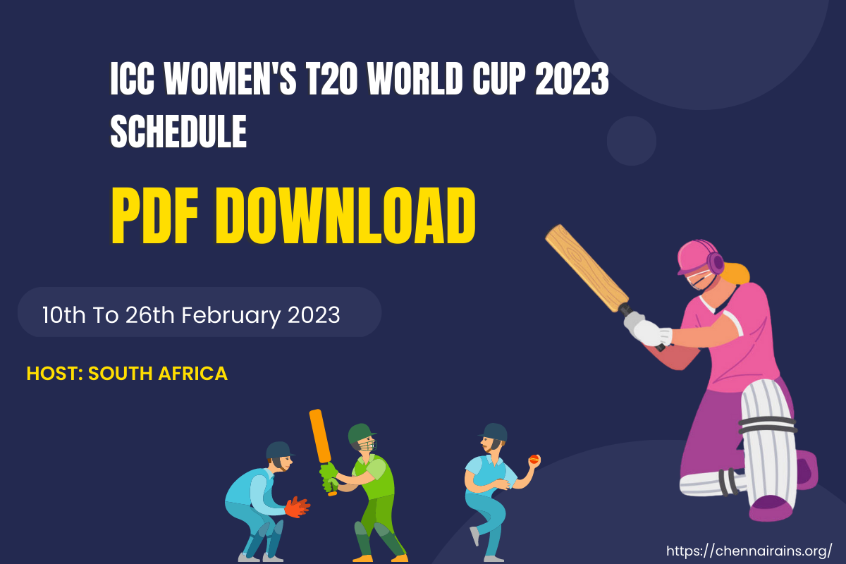 ICC Women's T20 World Cup 2023 Schedule PDF