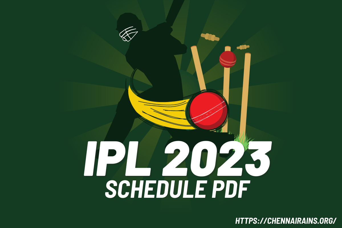 IPL Schedule 2023 pdf